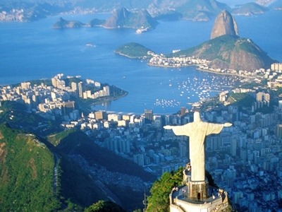 The Christ statue and a view of Rio de Janeiro, included in many South American vacations offered by Southern Crossings..